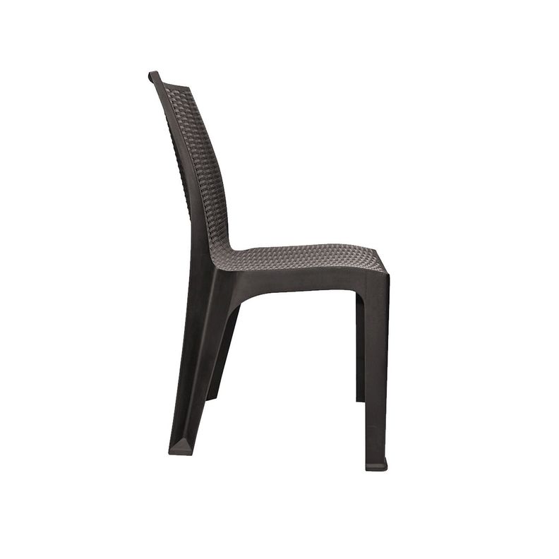 Pack 2 Sillas Terraza Ratan Corsa Con Brazos Cafe-1