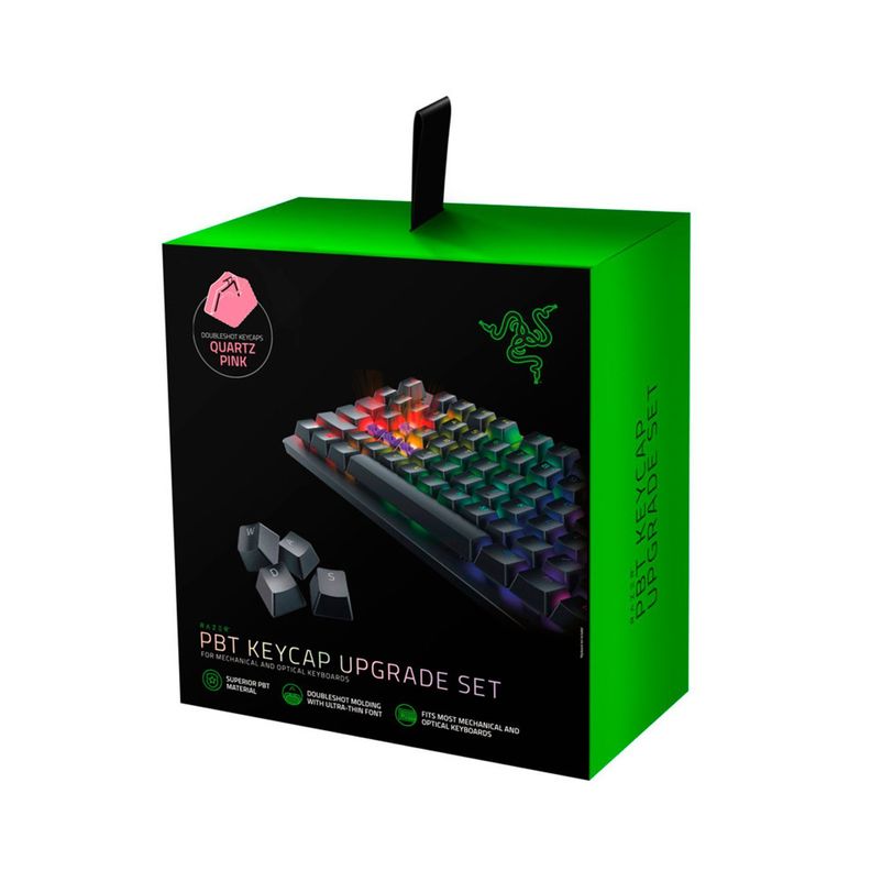 Teclado Razer PBT Keycaps Upgrate Rosado-2