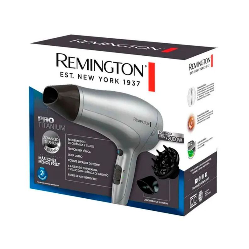 Secador De Pelo Remington D3019 Pro Titanium 2000W-3