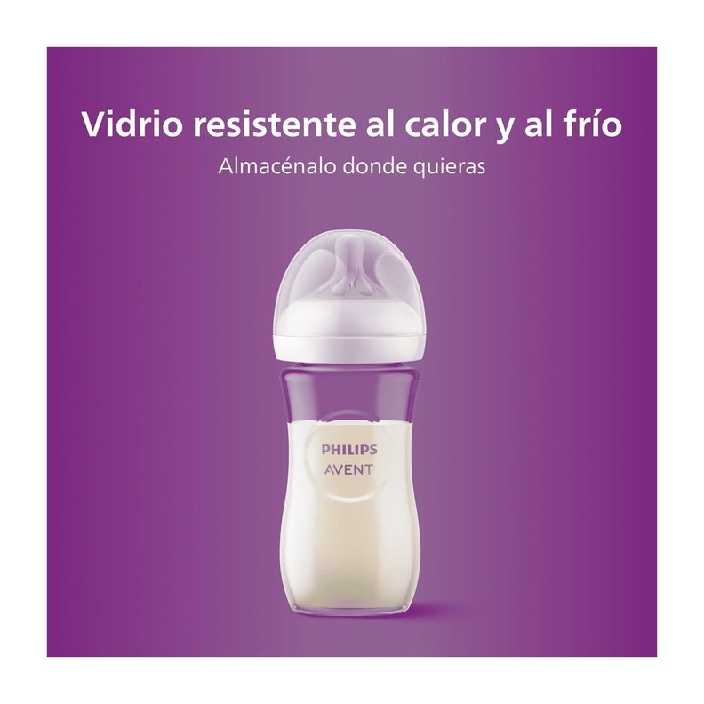 Mamadera Avent SCY933/01 Natural Response 240ml Vidrio-3