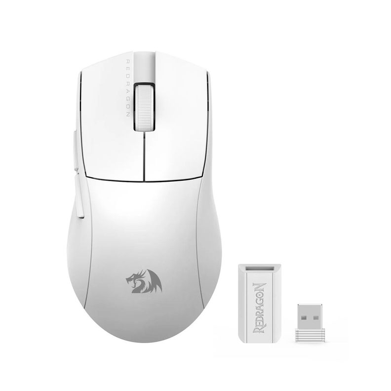 Mouse Gamer Inalámbrico Redragon King M916 PRO 1000hz Blanco-0