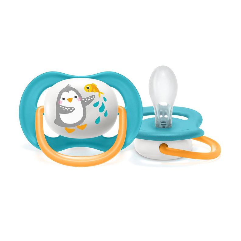 Chupete Avent Ultra Air Pingüino Azul 6-18m-0