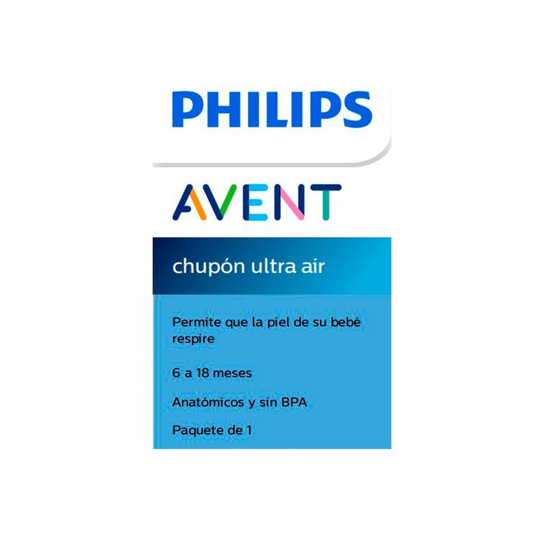 Chupete Avent Ultra Air Pingüino Azul 6-18m-2