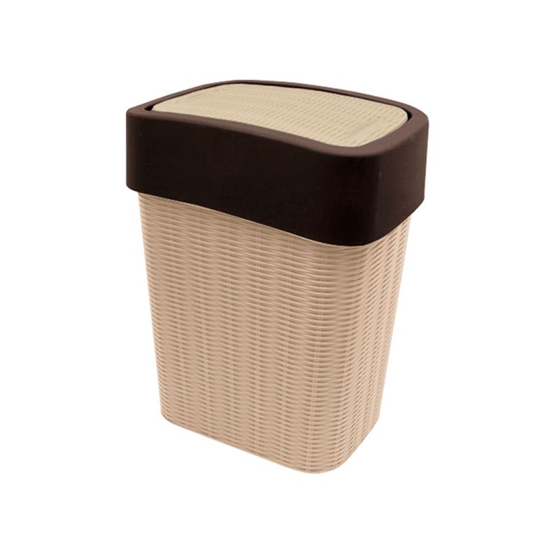 Tacho de Basura Ratan Vaiven Slim 25LT Beige-0