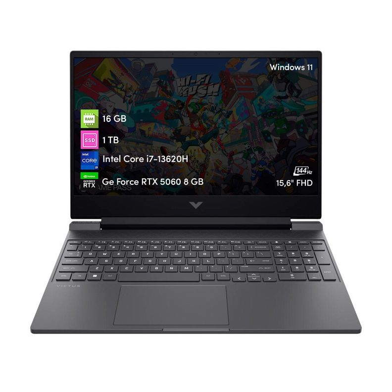 Notebook Gamer HP Victus Intel i7 16GB 1TB SSD RTX5060 15.6 FHD