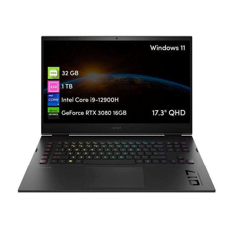 HP Omen 17 i9 12va 32GB 1TB SSD RTX3080 16GB 17.3 QHD W11-0