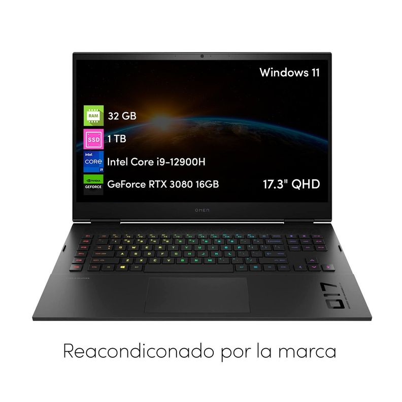 HP Omen 17 i9 12va 32GB 1TB SSD RTX3080 16GB 17.3 QHD W11-1