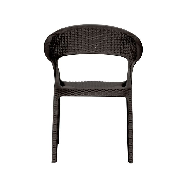 Silla Ratan Curve Con Brazos Café-1