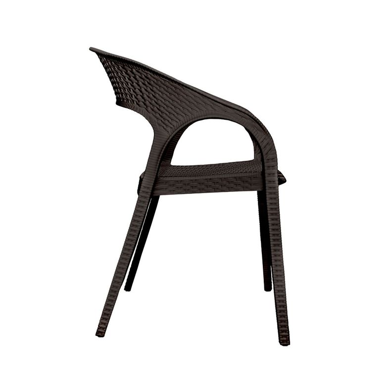 Silla Ratan Curve Con Brazos Café-2