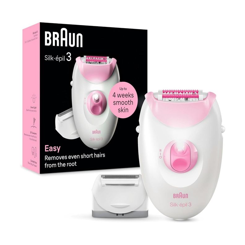 Depiladora Eléctrica Braun Silk Epil 3 Pink Box-1