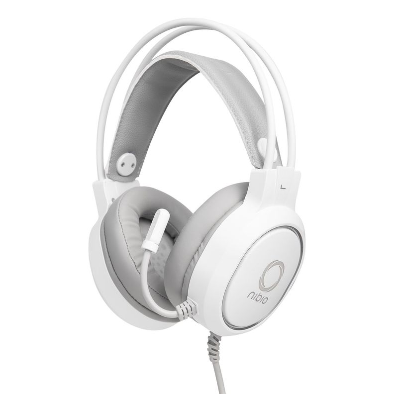 Audífono Gamer Nibio Zigma PC PS XBOX Blanco RGB-2