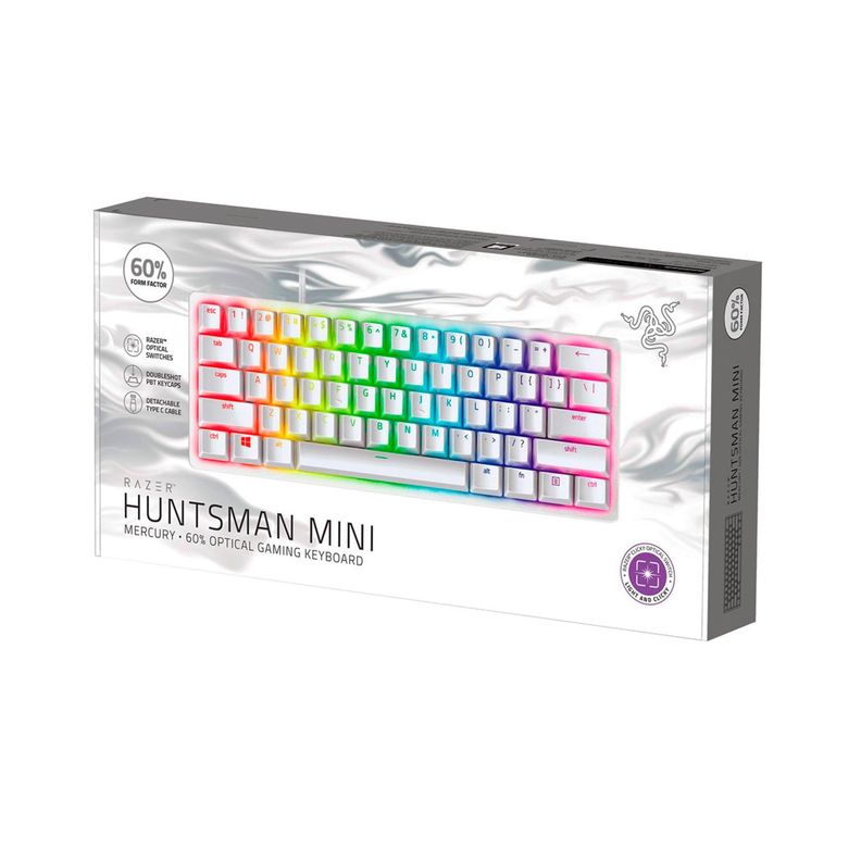 Teclado Gamer Razer Huntsman Mini Mercury Rgb Switch Ingles-3
