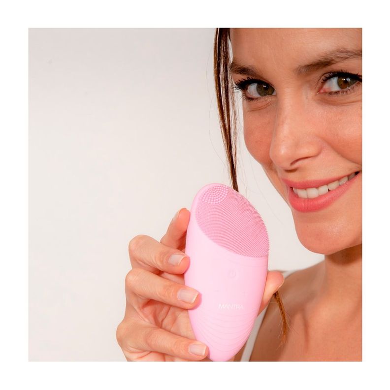 Limpiador Facial y Masajeador Mantra Silicone2 Rosado-3