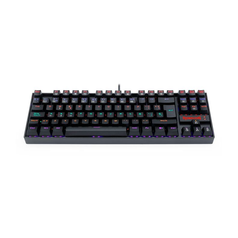 Teclado Gamer Redragon Kumara Black Mecanico Español Rainbow-1