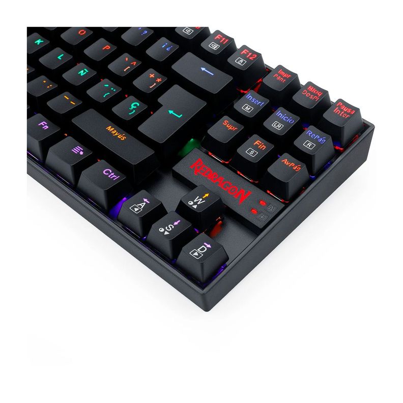 Teclado Gamer Redragon Kumara Black Mecanico Español Rainbow-3