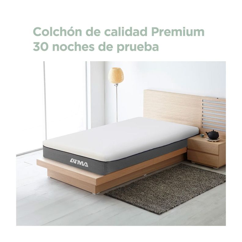 Colchon de Espuma Atma Smooth Top Individual 1 Plaza 90x190-2