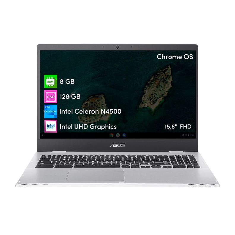 Notebook Chromebook Asus Celeron 8GB 128GB SSD 15.6' FHD-0