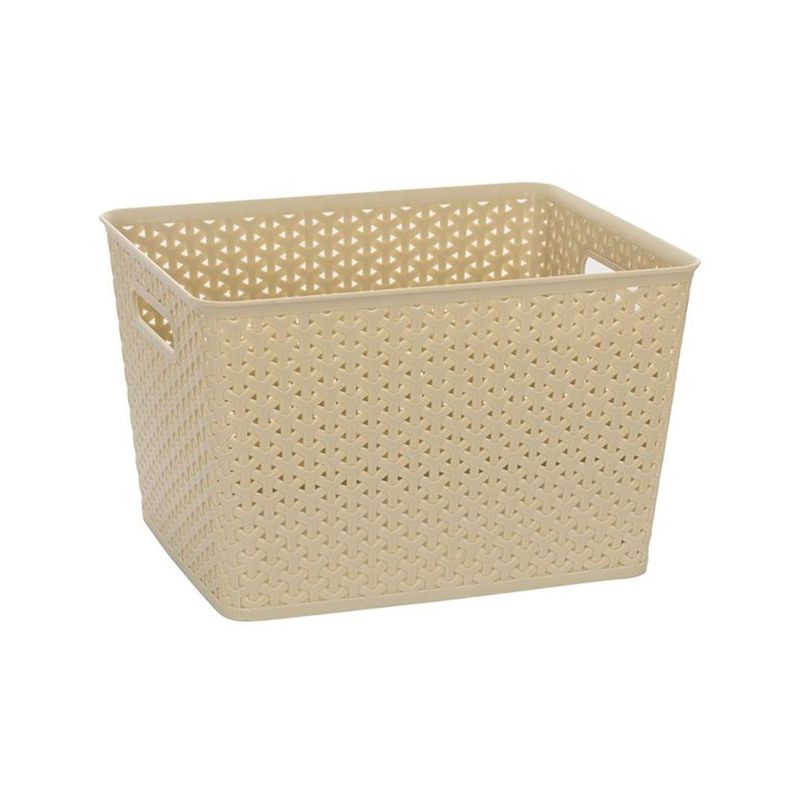 Canasto Organizador Ratan Beige Extra Grande-0