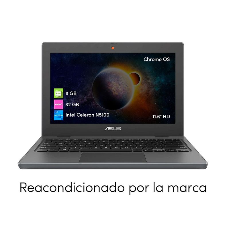 Notebook Chromebook Asus Celeron 8GB 32GB 11.6' HD Táctil Chrome