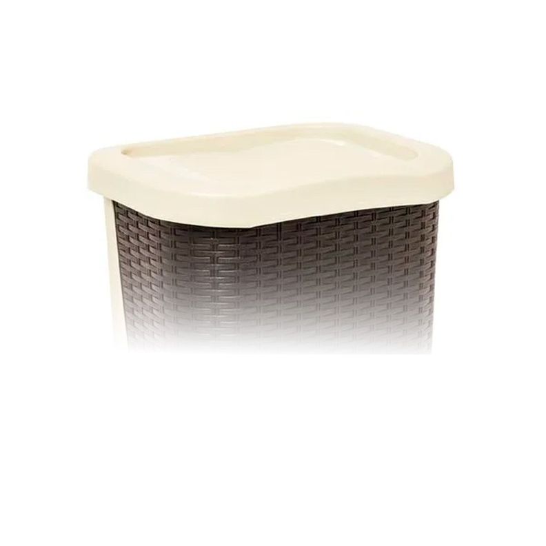 Tacho de Basura Dual Ratan 8LT Beige-2