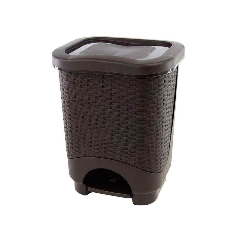 Tacho de Basura Dual Ratan 8LT Café-0
