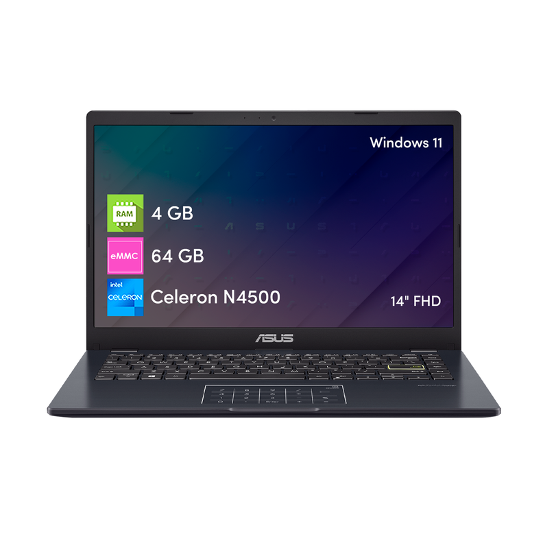 Notebook Asus Vivobook Go Celeron 4GB 64GB 14" FHD W11 Azul-0