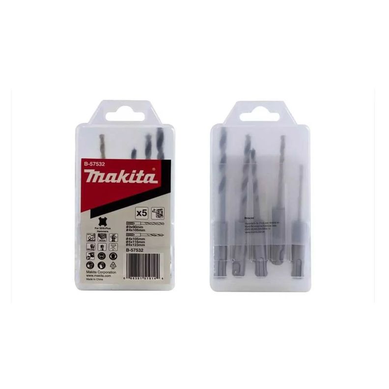 Set de Brocas Makita B-57532 Metal Madera 5 Piezas-1