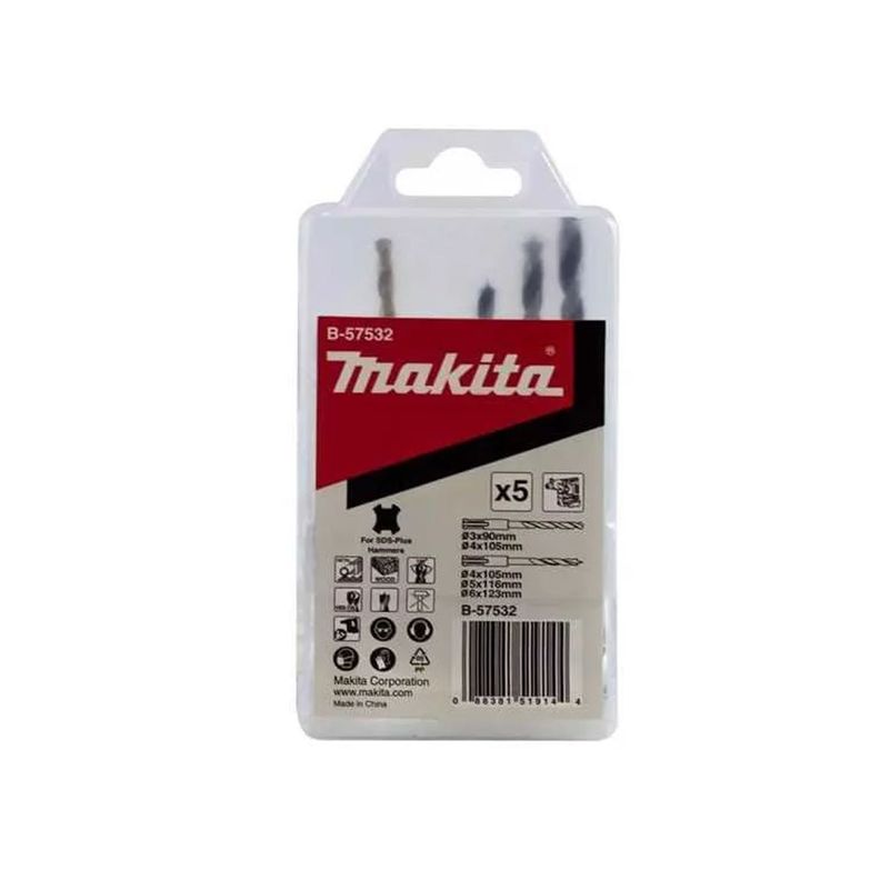 Set de Brocas Makita B-57532 Metal Madera 5 Piezas-2