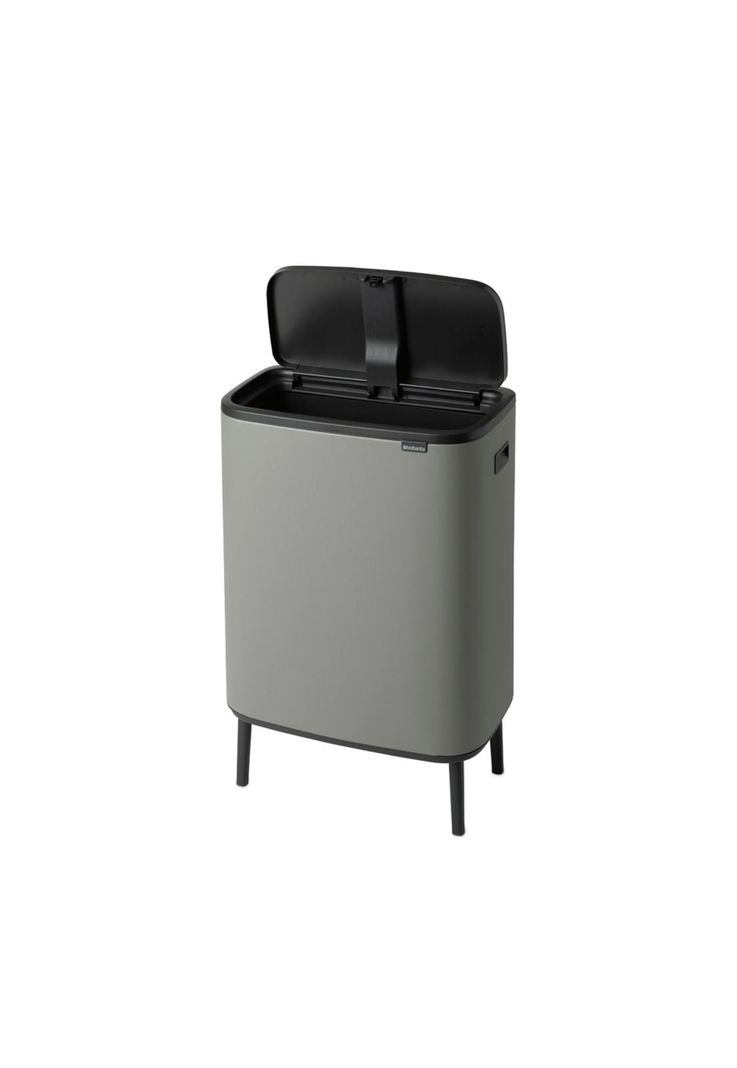 Basurero Bo Touch Hi 60 Lt Mineral Concrete Grey-4