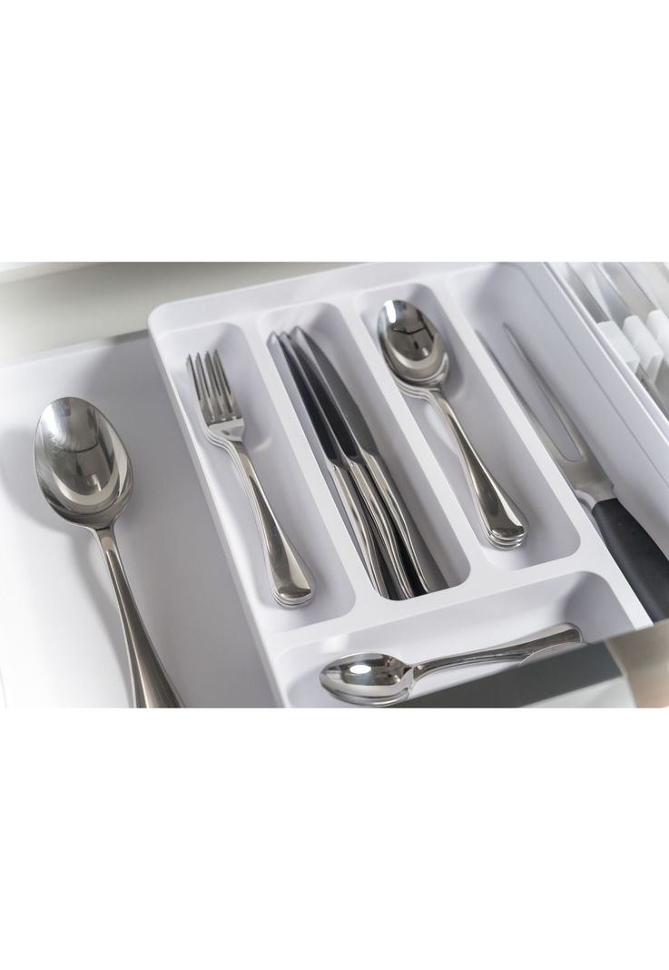Organizador Cubiertos Extensibles Logic Blanco-1