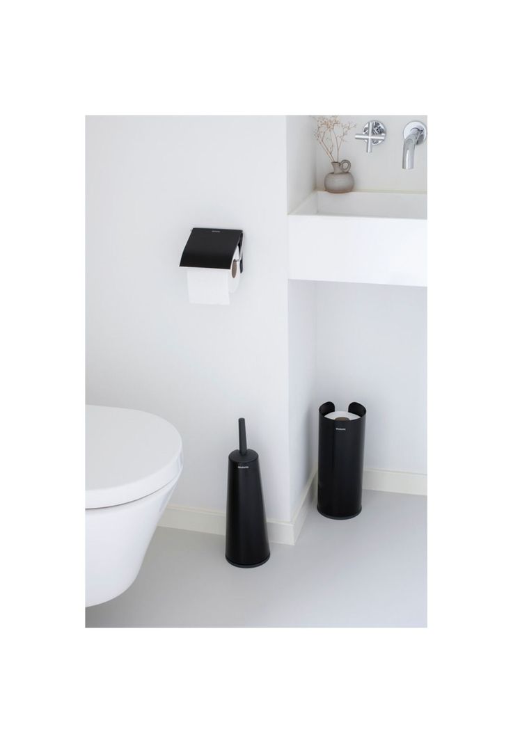 Porta rollos de papel higiénico ReNew Matt Black-4