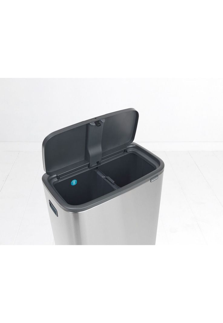 Basurero Bo Touch Hi 2 x 30 Lt Matt Steel Fingerprint Proof-3