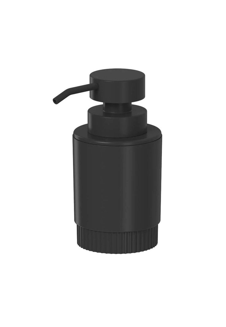 Jabonera Con Dosificador Dorica Negro C/ Negro 300 Ml-0
