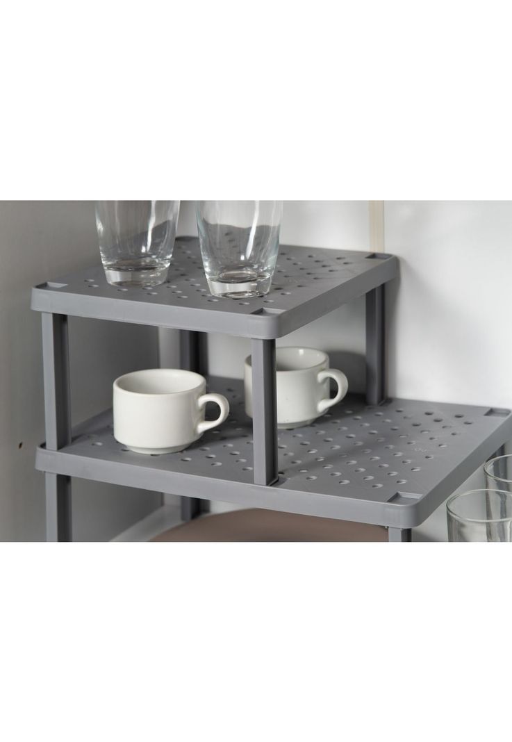 Organizador de Estante Cuadrado Level Gris-1