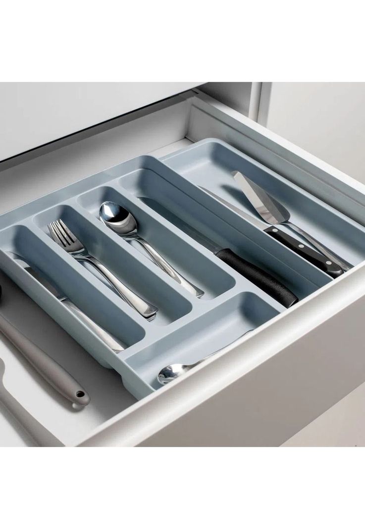 Organizador de utensilios extensibles Logic Gris-1