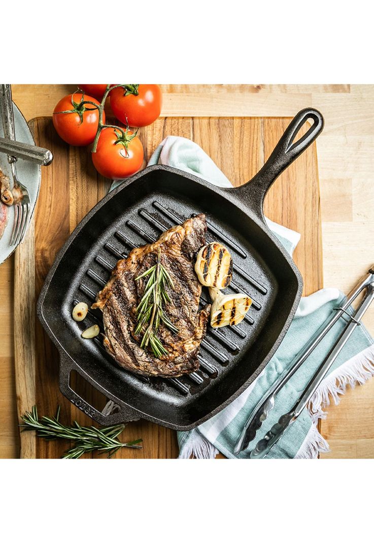 Parrilla Cuadrada Hierro Fundido 27 cm-6