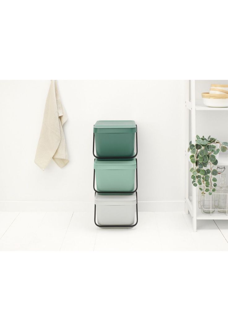Basurero apilable Sort & Go 20 Lt Fir Green-4