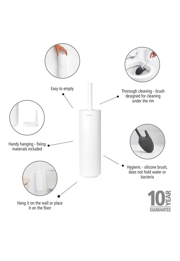 Escobilla con soporte MindSet White-4