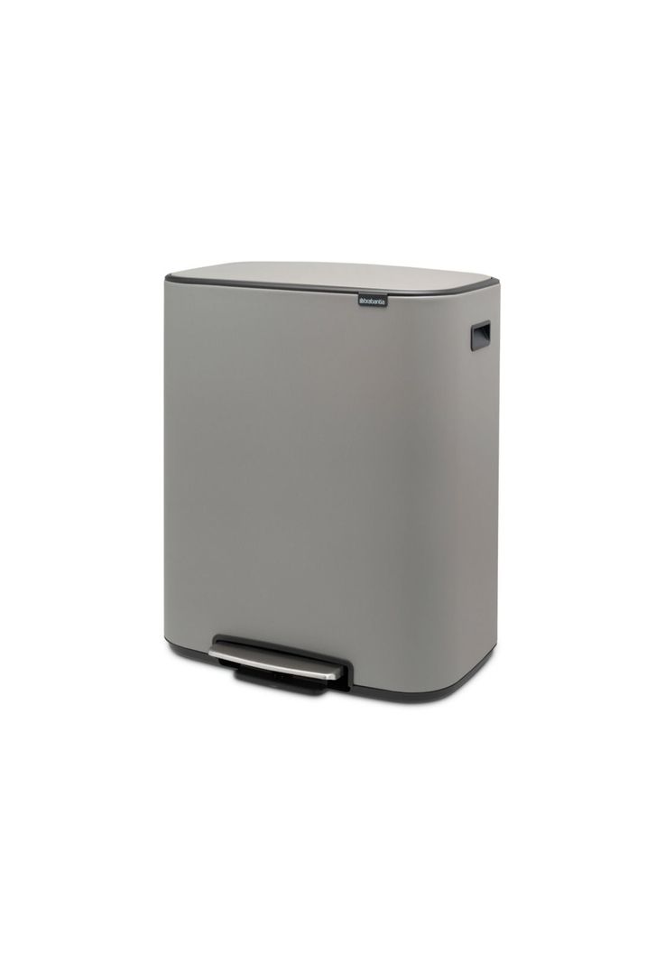 Basurero Pedal Bo 60 Lt Mineral Concrete Grey-1