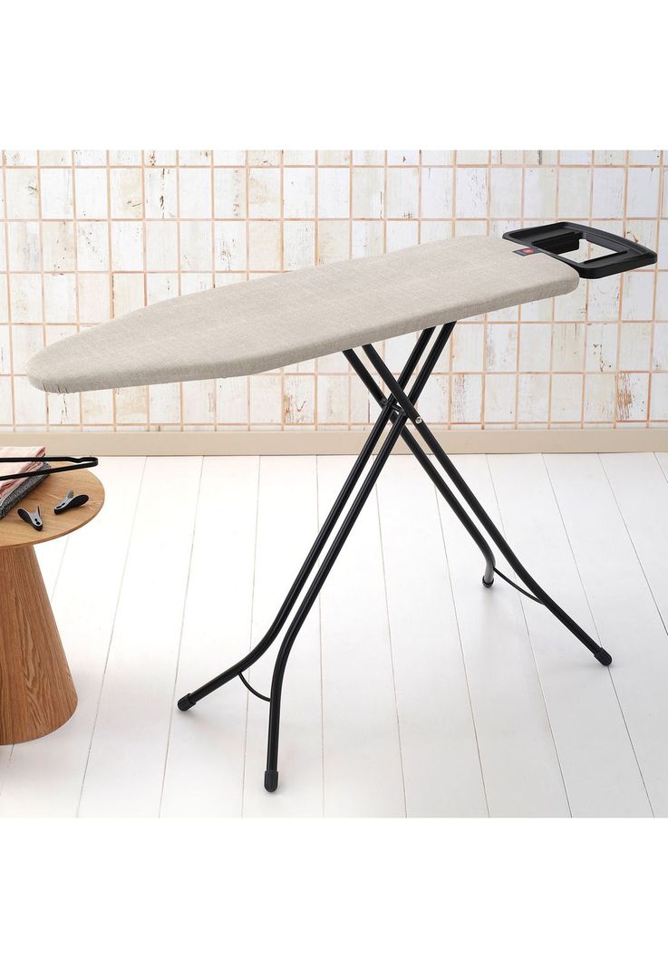 Tabla de planchar B, 124x38 cm, soporte sólido plancha vapor - Denim Grey-2