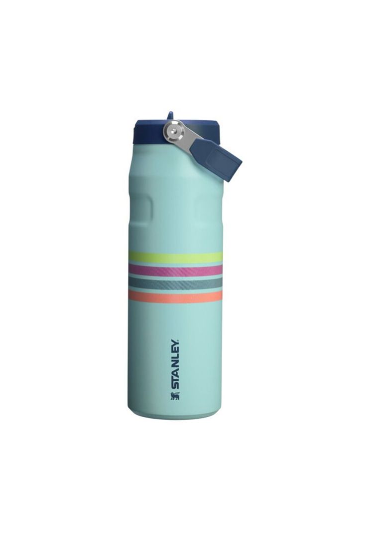 Botella Térmica Stanley Flip Straw 2.0 Seafoam Stripe | 710 ml-0