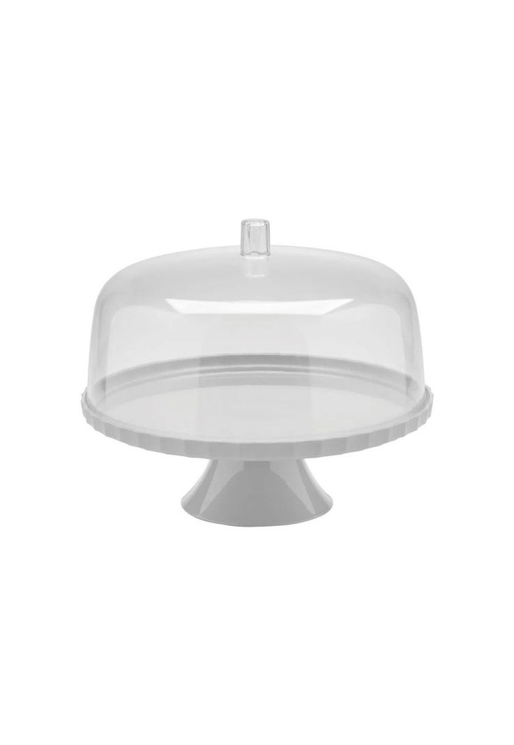 Porta torta con pedestal Blanco 30 cm-0