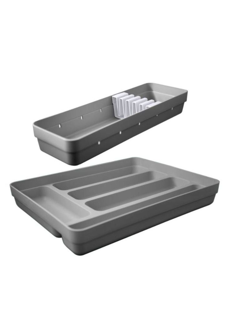 Conjunto Organizador Cubiertos Gris-0