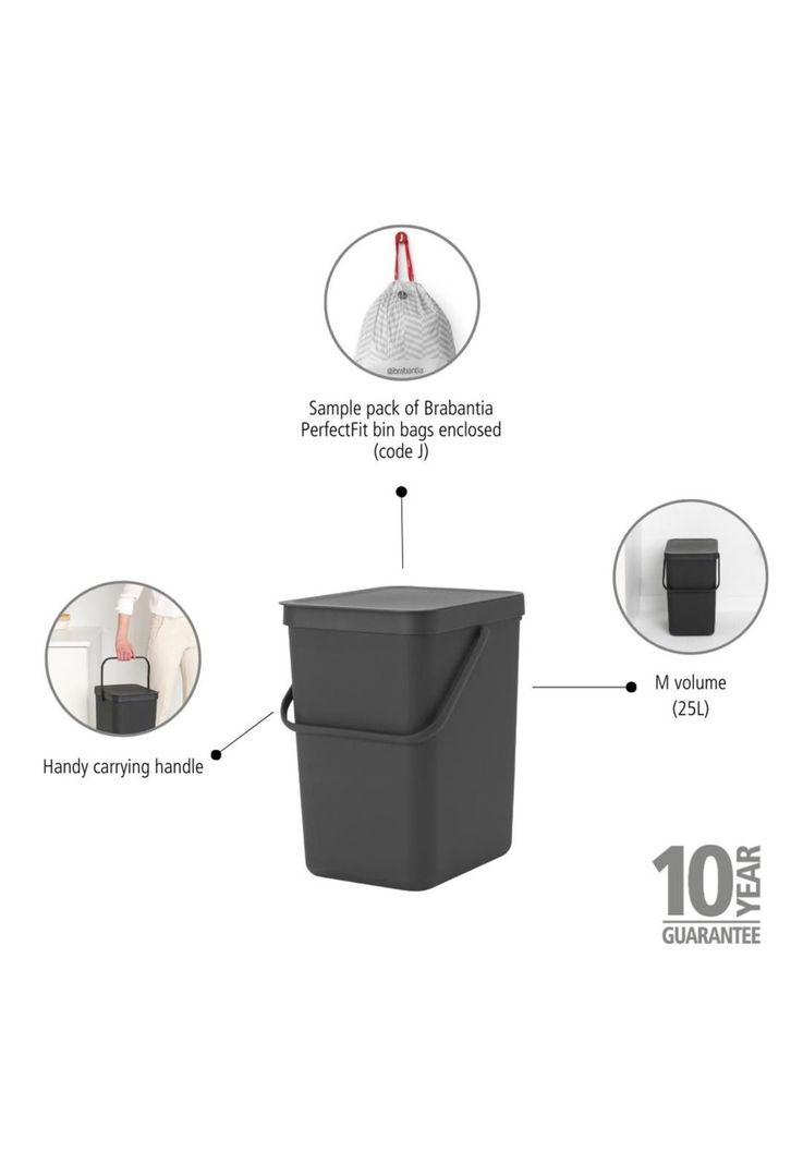 Basurero Sort & Go 25 Lt Grey-6