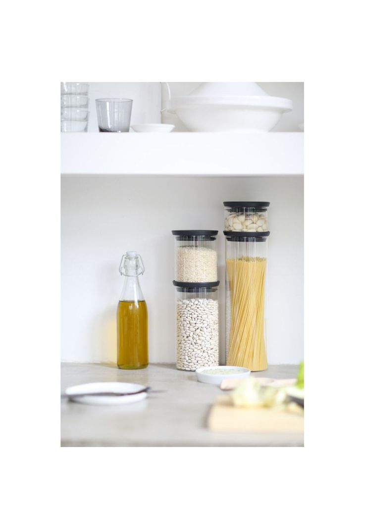 Contenedor de vidrio apilable 1,9 Lt Dark Grey-2