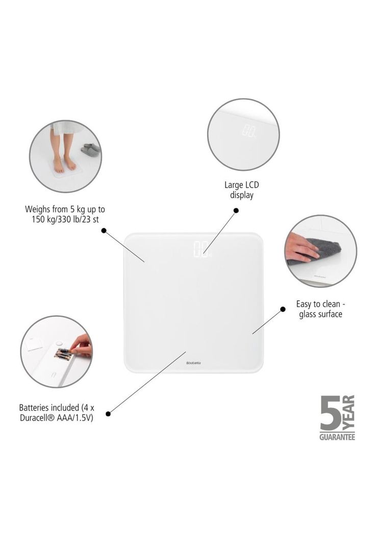 Balanza de baño digital ReNew White-6