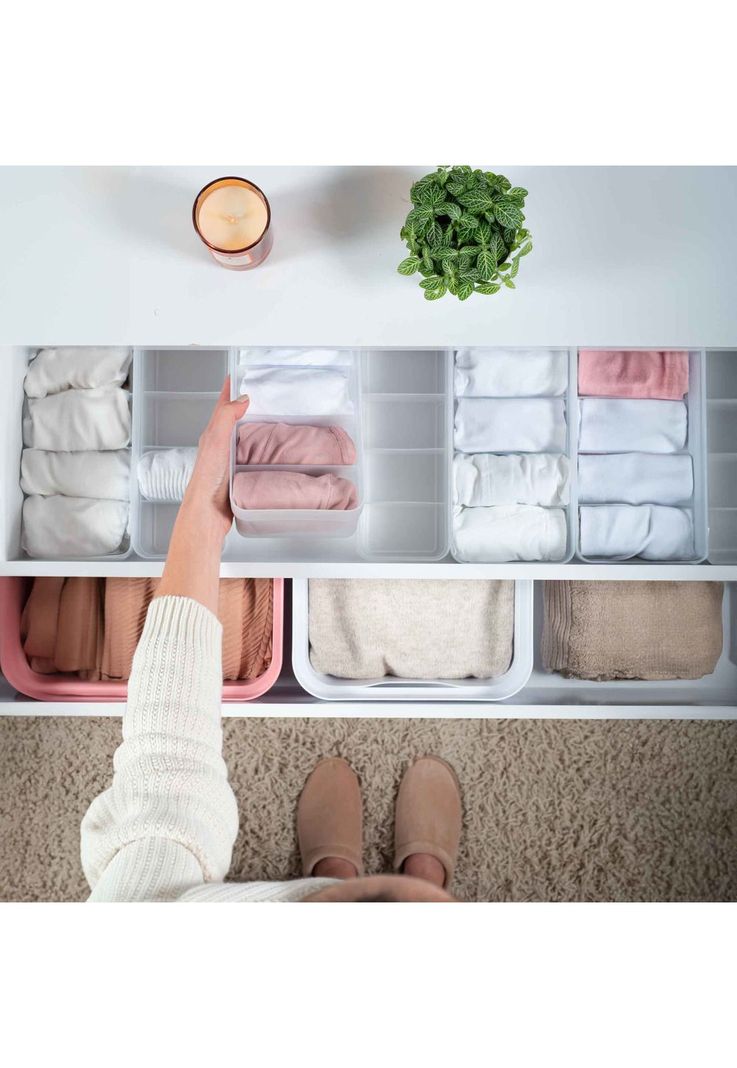 Organizador De Cajón Closet Logic Grande Blanco-2