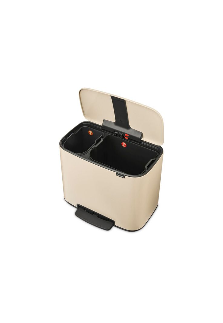 Basurero Pedal Bo 11 + 23 Lt Soft Beige-3
