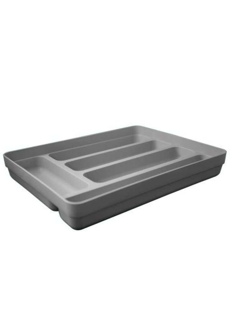 Organizador De Cubiertos Logic Gris-0