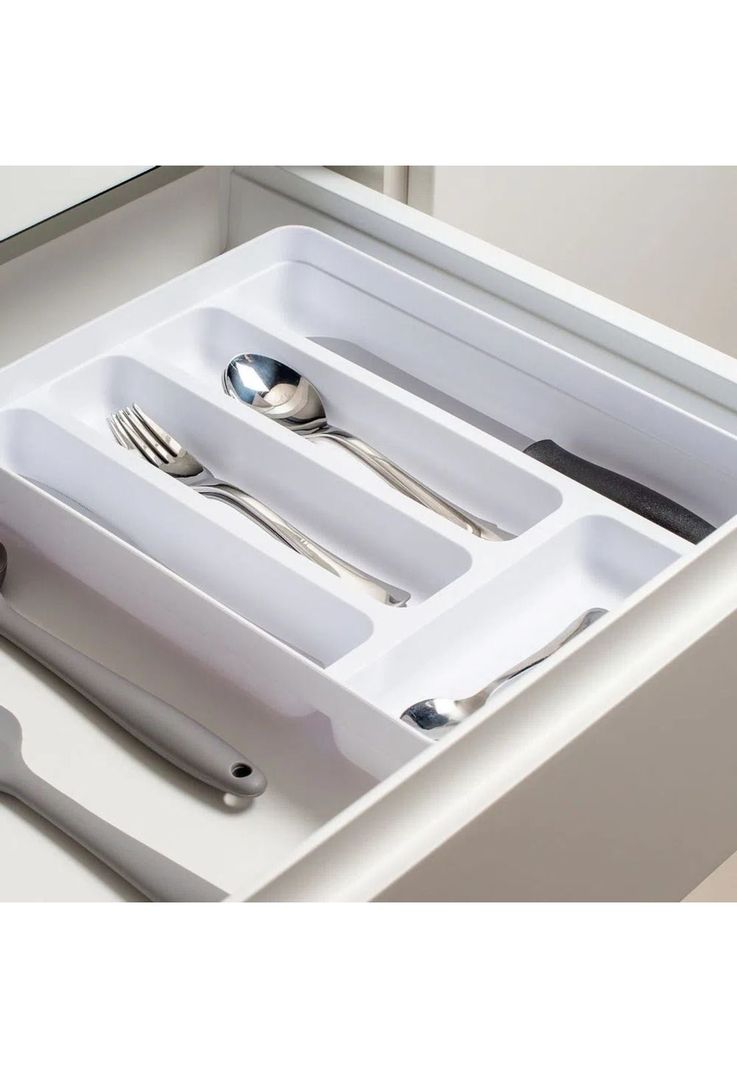 Organizador de cubiertos Logic Blanco -1